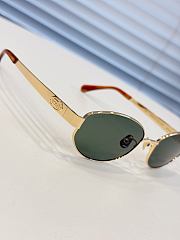 Okify Fakeme NoCap Sunglasses In Gold Frame Dark Green Lense - 4