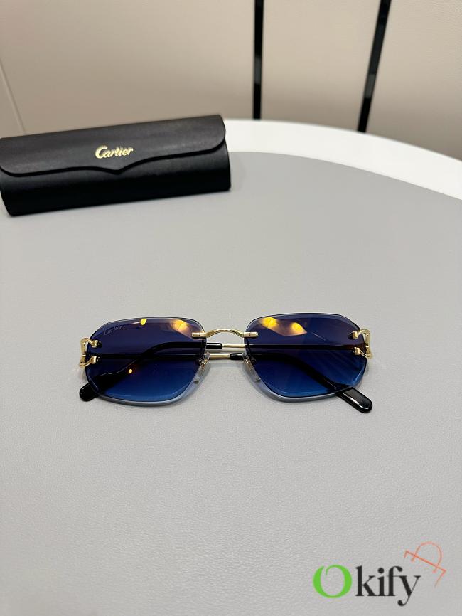 Okify Cartier CT0468S Sunglasses In Dark Blue  - 1