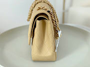 Okify CC Classic Caviar Flap Bag In Beige 30cm  - 5