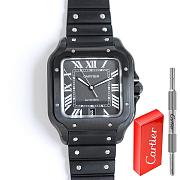 Okify Cartier De Santos Watch In Black  - 1