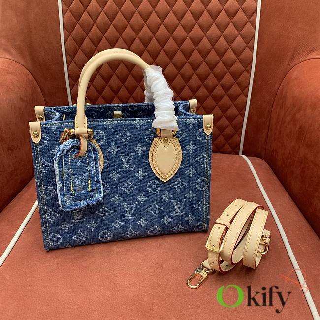 Okify Louis Vuitton OnTheGo Denim Bag M14633 25x19x11.5cm - 1
