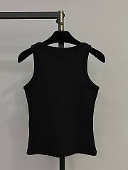 Okify MiuMiu Black Diamond Studded Letter Tank Top SML  - 4