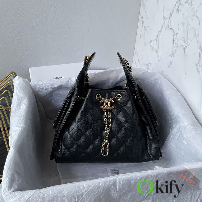 Okify CC 25 Hobo Bag In Black 30x26x14cm - 1