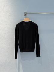 Okify Loro Piana V Neck Silk Cardigan In Black SML  - 5