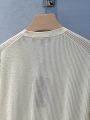Okify Loro Piana V Neck Silk Cardigan In White SML  - 2