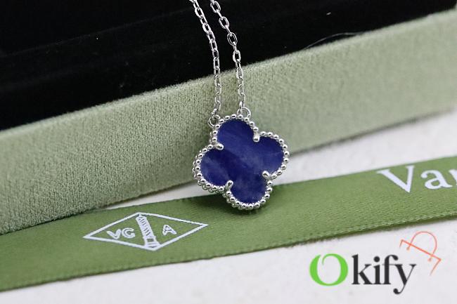 Okify VCA Dark Purple Silver Necklace  - 1