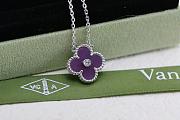 Okify VCA Purple Silver Necklace  - 1