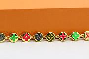 Okify Louis Vuitton Gold Bracelet With Multicolor Monogram Charm  - 4