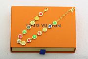 Okify Louis Vuitton Gold Bracelet With Multicolor Monogram Charm  - 2