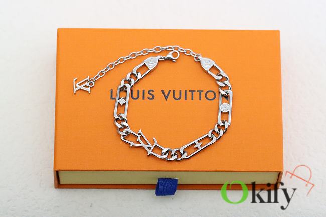 Okify Louis Vuitton Silver Bracelet For Men  - 1