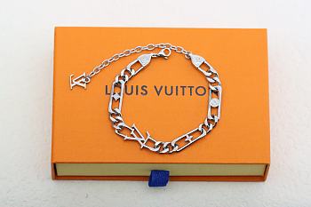 Okify Louis Vuitton Silver Bracelet For Men 