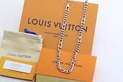 Okify Louis Vuitton Silver Necklace For Men  - 4