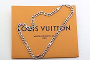 Okify Louis Vuitton Silver Necklace For Men  - 5