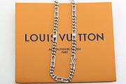 Okify Louis Vuitton Silver Necklace For Men  - 3