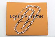 Okify Louis Vuitton Silver Necklace For Men  - 2