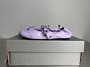 Okify Balenciaga Le City Flat Ballet Shoes In Purple Crinkle EU35-40  - 1