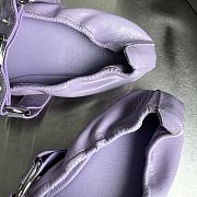 Okify Balenciaga Le City Flat Ballet Shoes In Purple Crinkle EU35-40  - 4