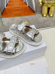 Okify Dior Dioract Slide Silver Sandals EU35-42 - 4