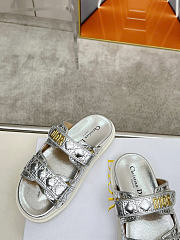 Okify Dior Dioract Slide Silver Sandals EU35-42 - 5