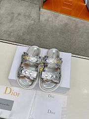 Okify Dior Dioract Slide Silver Sandals EU35-42 - 1