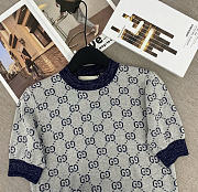 Okify Gucci Jacquard Top In Dark Blue And Gray SML  - 2