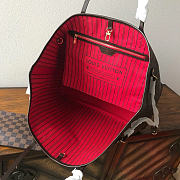 Okify Louis Vuitton Neverfull GM Damier Bag In Brown With Inner Red N40597 39x32x19cm  - 3