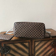 Okify Louis Vuitton Neverfull GM Damier Bag In Brown With Inner Red N40597 39x32x19cm  - 2