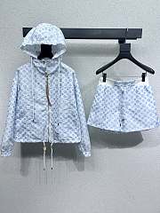 Okify Louis Vuitton Set Of Blue Jacket And Shorts SML  - 1