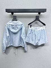 Okify Louis Vuitton Set Of Blue Jacket And Shorts SML  - 3