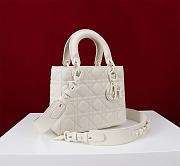 Okify Dior Lady Bag In Full Matte White 20x16.5x8cm - 2