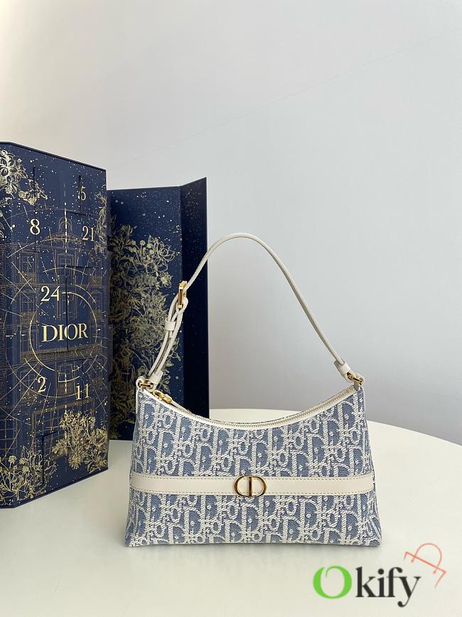 Okify Dior Mini Cigale 30 Montaigne Bag In White 24x6.5x14cm - 1