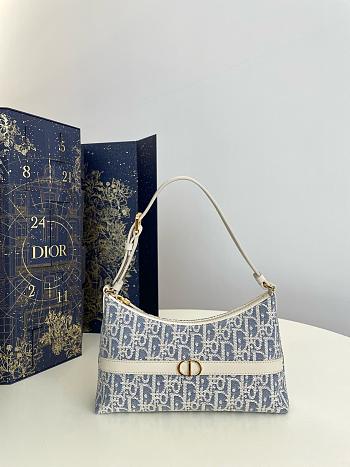 Okify Dior Mini Cigale 30 Montaigne Bag In White 24x6.5x14cm