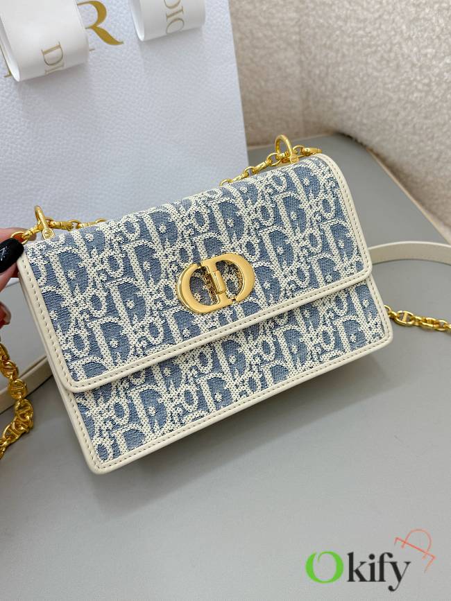 Okify Dior Miss Caro Small Clutch with Chain Bag In White 18x12x5.5cm  - 1