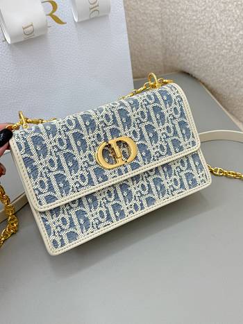 Okify Dior Miss Caro Small Clutch with Chain Bag In White 18x12x5.5cm 