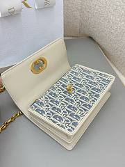 Okify Dior Miss Caro Small Clutch with Chain Bag In White 18x12x5.5cm  - 3