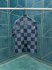 Okify Louis Vuitton Set Of Damier Blue Silk Shirt 1AHVXX And Shorts 1AHVT9 S-XL  - 3