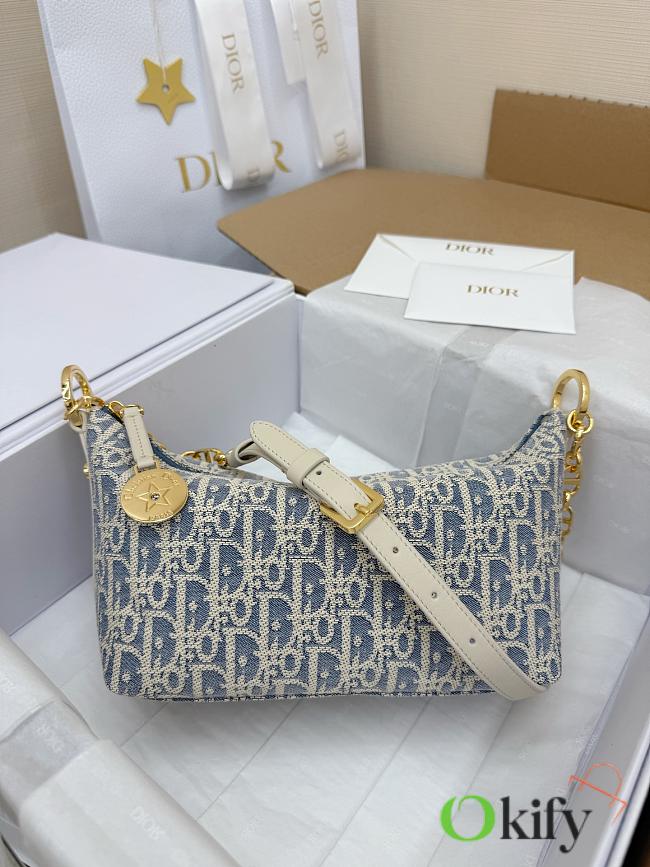 Okify Dior DiorStar Hobo Bag In White Oblique 22x14.5x10cm - 1