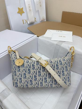 Okify Dior DiorStar Hobo Bag In White Oblique 22x14.5x10cm