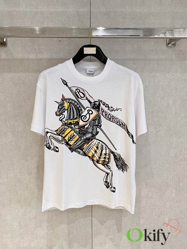 Okify Burberry White T-shirt M-2XL 23740 - 1