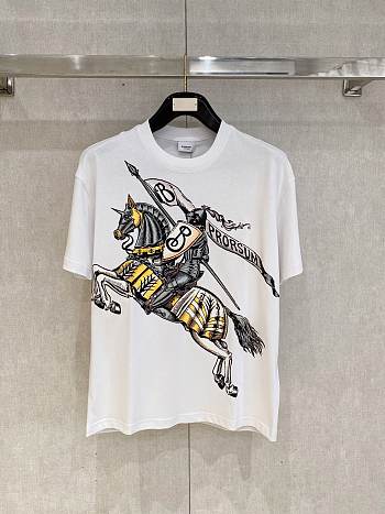 Okify Burberry White T-shirt M-2XL 23740