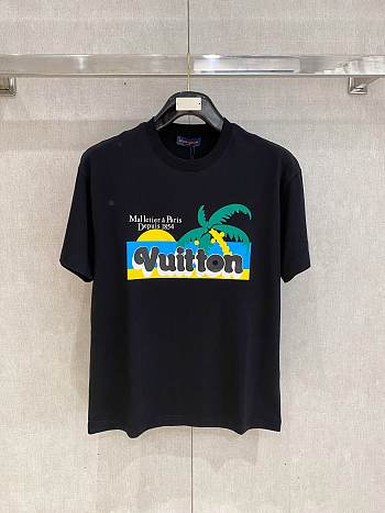 Okify Louis Vuitton Black 1854 Beach T-shirt M-2XL 