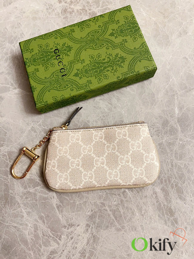 Okify Gucci Ophidia Beige And White Purse 12x7.5x1.5cm - 1