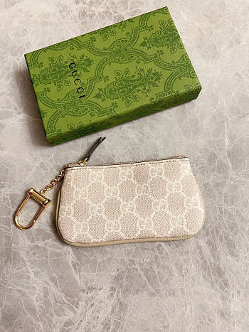 Okify Gucci Ophidia Beige And White Purse 12x7.5x1.5cm