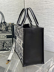 Okify Dior Medium Book Tote Plan De Paris Bag In Black and White 36x16x27cm - 5
