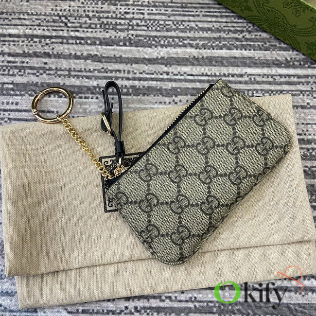 Okify Gucci Emblem Purse In Black 12x7.5cm  - 1