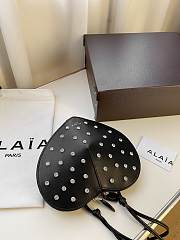 Okify Alaia Le Coeur Calfskin Crystal Heart Bag 21x17x5cm   - 3