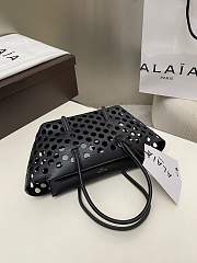 Okify Alaia Neo Mina 20 Bag In Black Perforated Calfskin 20x13.5x10cm  - 2