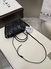 Okify Alaia Neo Mina 20 Bag In Black Perforated Calfskin 20x13.5x10cm  - 3