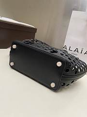 Okify Alaia Neo Mina 20 Bag In Black Perforated Calfskin 20x13.5x10cm  - 4
