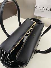 Okify Alaia Neo Mina 20 Bag In Black Perforated Calfskin 20x13.5x10cm  - 5